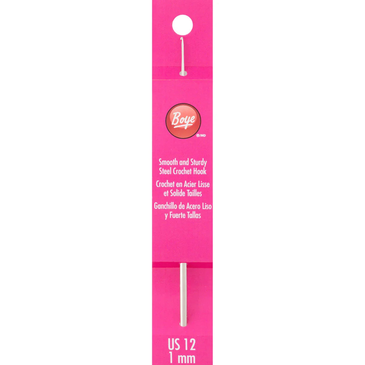 Boye Steel Crochet Hook 5" (Size 12)